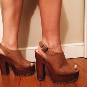 Bamboo Wedge Heels